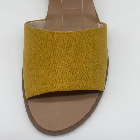Reaction Kenneth Cole - Jolly Mustard Yellow Suede Open Toe Sandal Size 7.5 - Picture 10 of 15